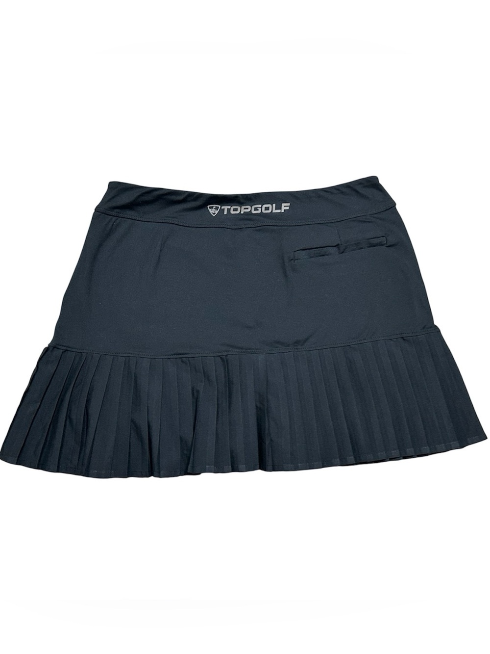 Topgolf Semi-Pleated Black Mini Skort size Medium